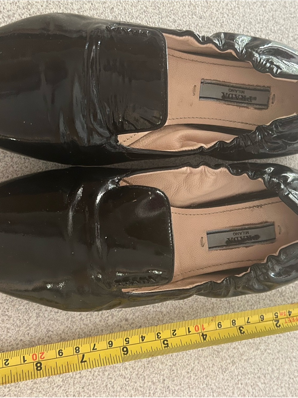 Prada Black Patent Leather Loafers
